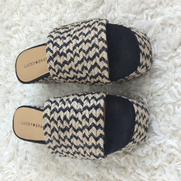 Lucky Brand Platform Woven Slide - Picture 2 of 10